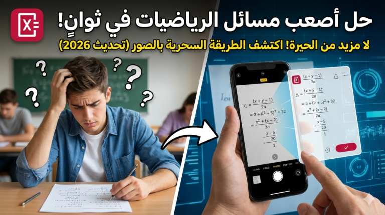 حل أصعب مسائل الرياضيات في ثوانٍ: شرح تطبيق Photomath بالصور (تحديث 2026)